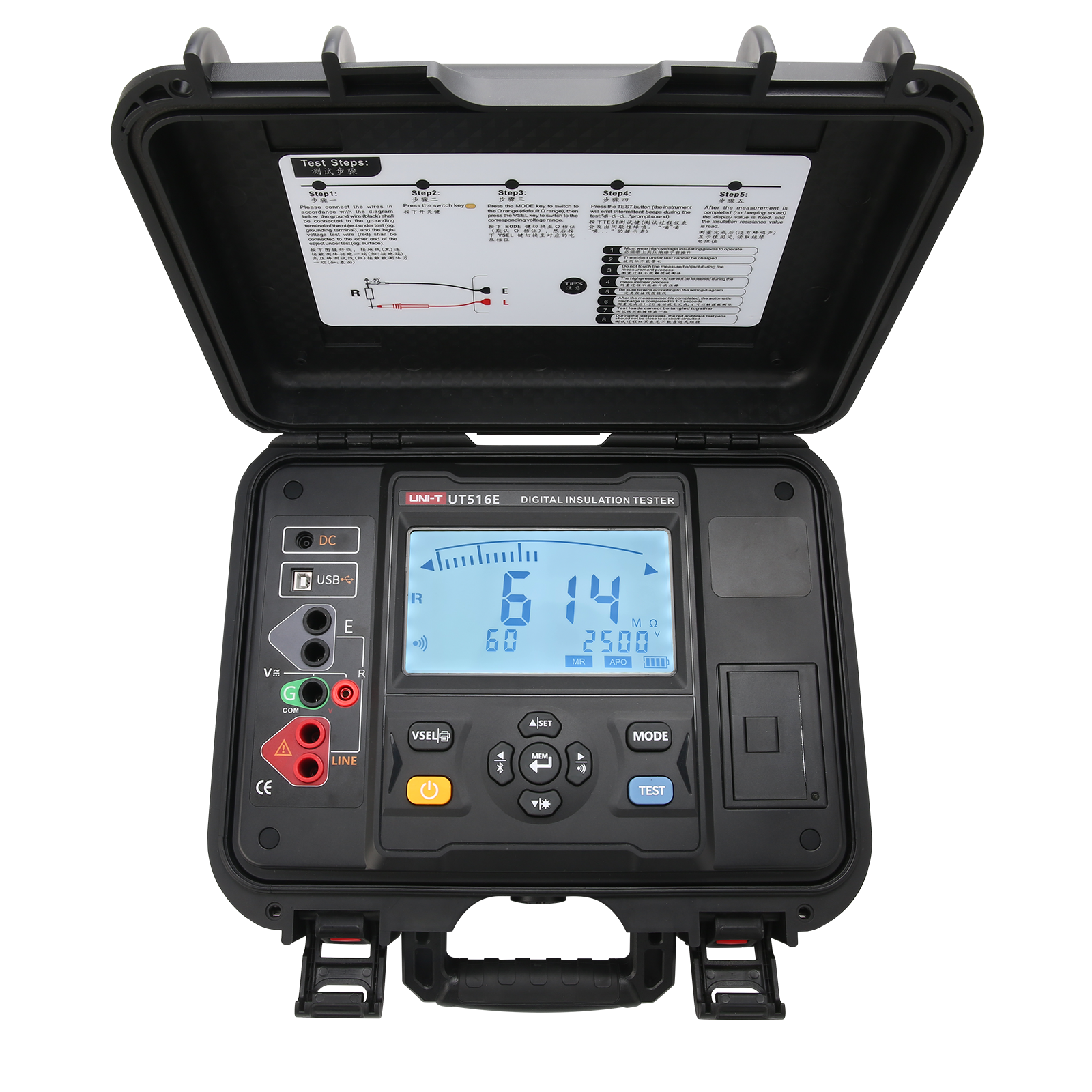 UT516E 绝缘电阻测试仪15kV兆欧表